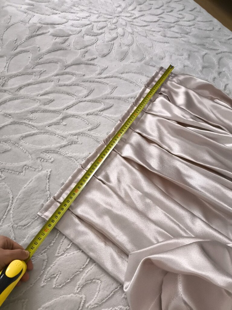 bir çift pudra pembe fon perde - 5