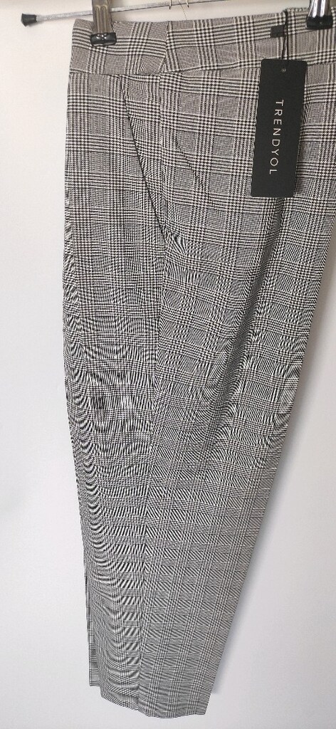 Gri Ekoseli Cepli Slim Fit Pantolon - 2