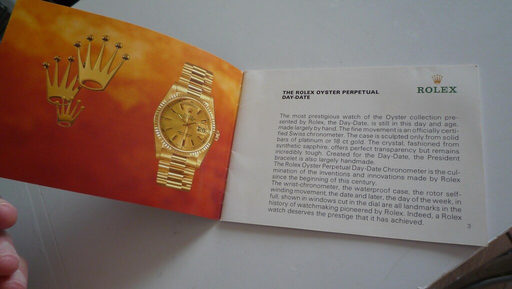 Orijinal Rolex Day-Date Kullanma Kılavuzu - 2
