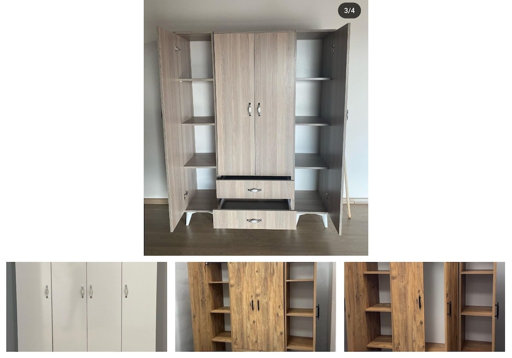 4 kapaklı elbise dolabı lbdvsdxqlz - 4