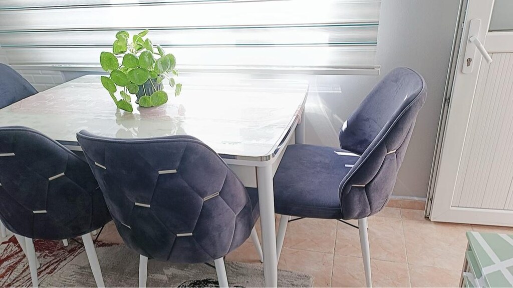 masa sandalye 6 adet açılır masa mdf 1 yıllık çok a kullanıldı temiz s - 3