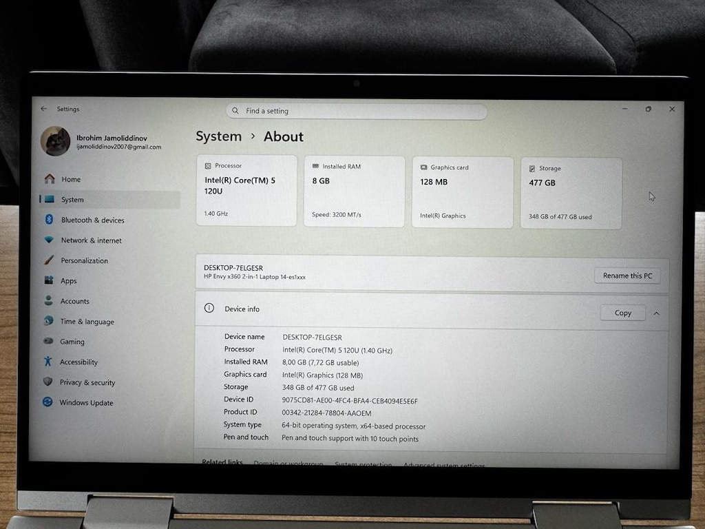HP Envy x360 14 Dokumatik ekran i5/8/512 + Orijinal Kalem - 3
