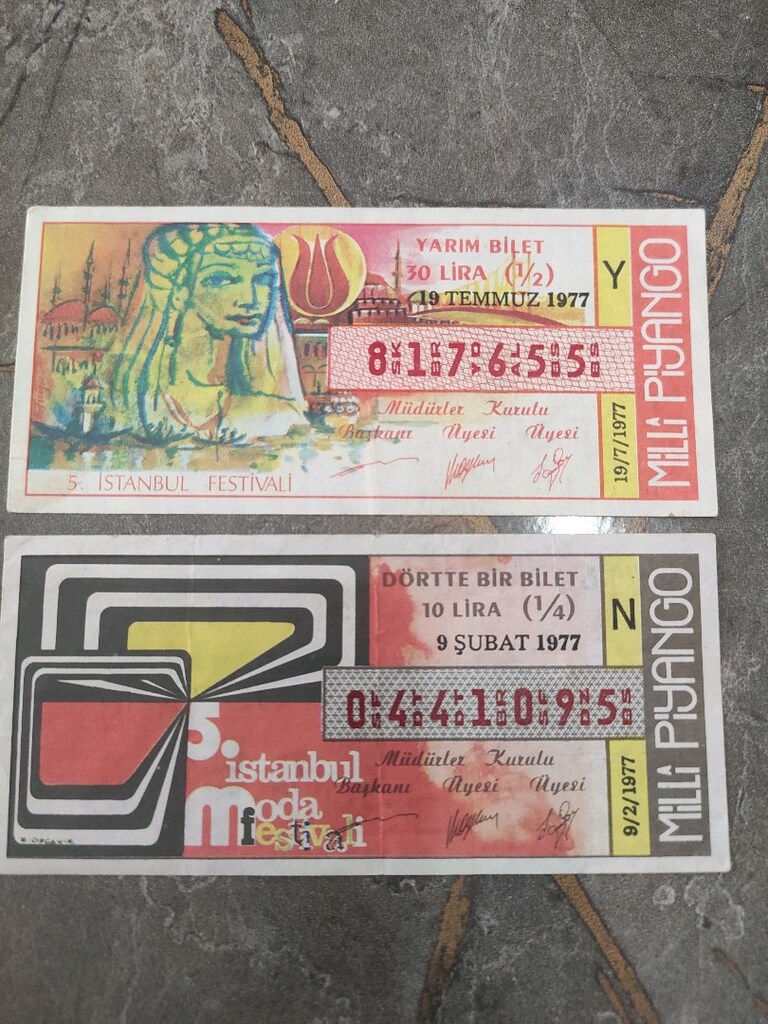 piyango bileti 1977 - 2