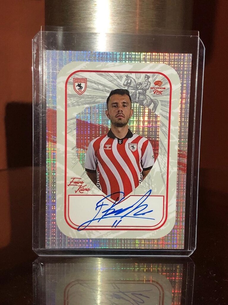 emre kılınç mythos samsunspor noir ıslak imzalı kart - 3