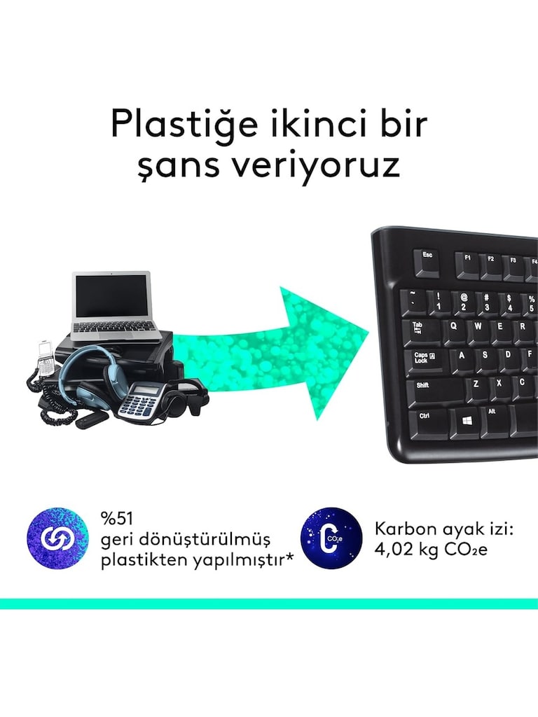 Logitech K120 Kablolu Türkçe Q Klavye - 3