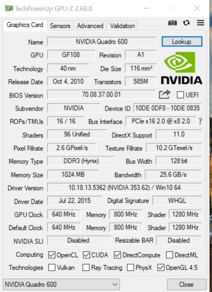 NVIDIA QUADRO 600 1 GB 128 BIT DISPLAYPORT+DVI EKRAN KARTI SORUNSUZ - 4