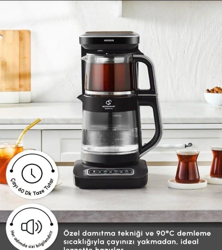 karaca Çaysever Robotea Pro Connect 4 in 1 konuşan cam çay makinesi - 3