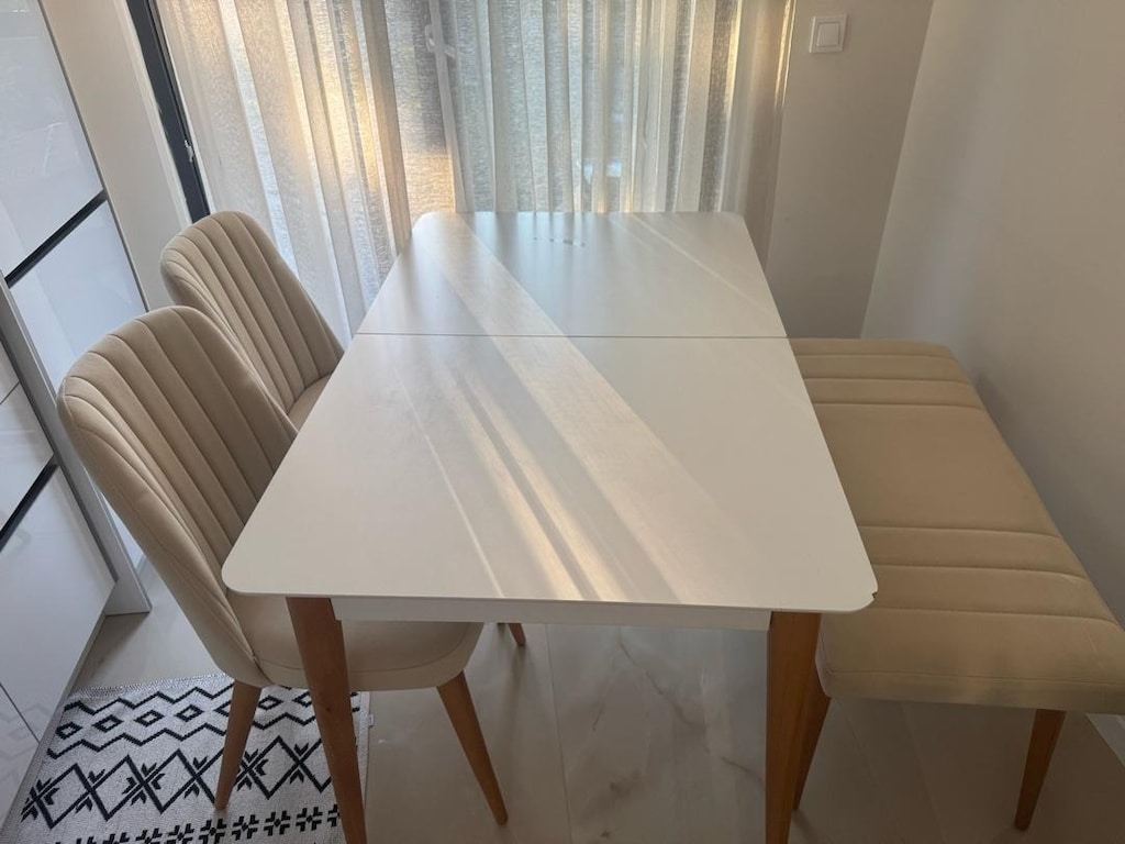 Doktordan temiz masa sandalye bench takımı - 5