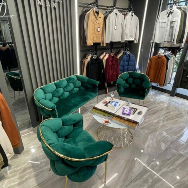 Mağazadan balon gold yeşil çay seti takımı