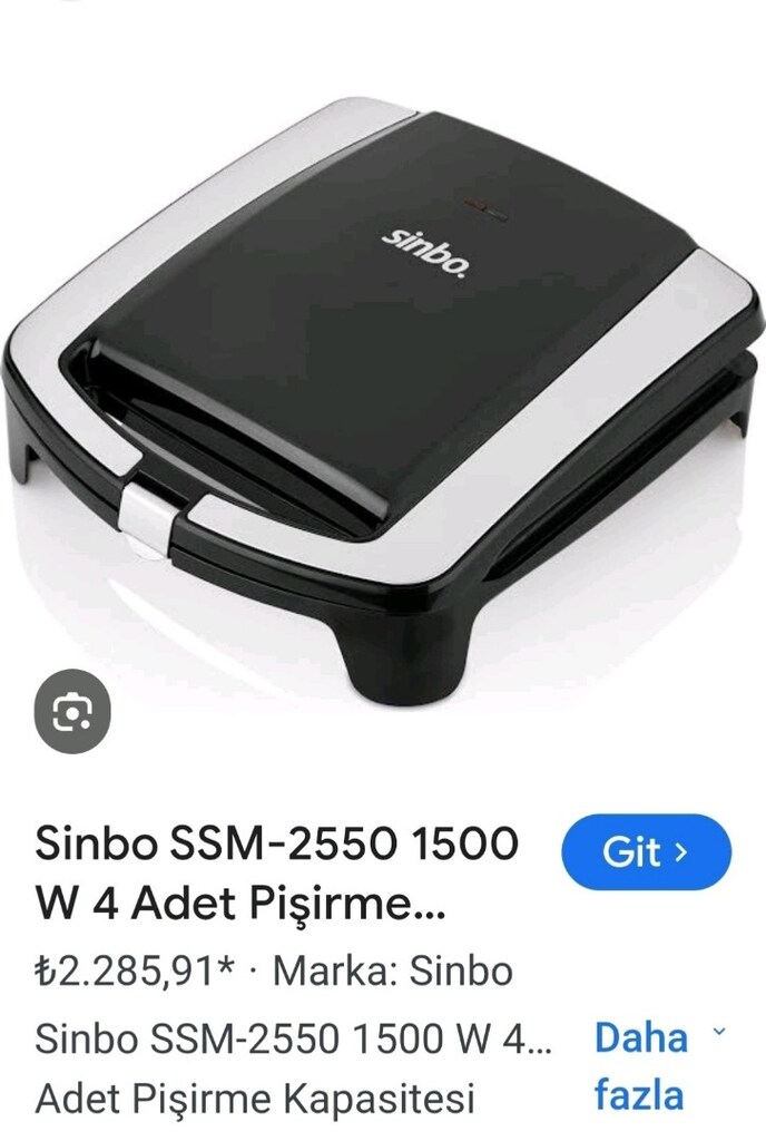 TOST MAKİNESİ SİNBO TOASTER XL SSM 2550 - 2