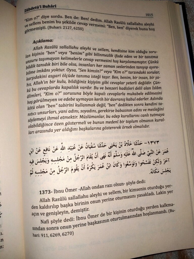 Dini kitap Zübdetül Buhari Hadisi şerifler kitabı - 12