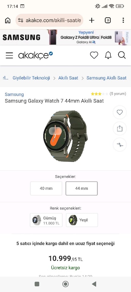 Samsung Galaxy Watch 7 Garantili Sorunsuz - 7