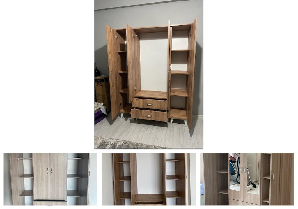 4 kapaklı elbise dolabı vwcqsydpua - 4
