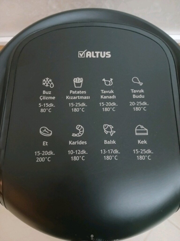 Altus airfryer, birkaç defa deneme amacıyla kullanılmıştır - 2