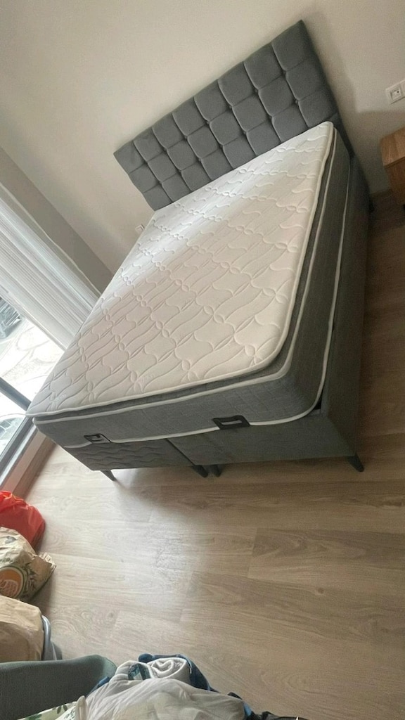 Çift kişilik baza başlik pedli ortopetik yatak - 5