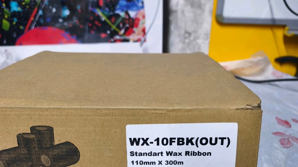 WX-10FBK Standart Wax Ribbon 110mm x 300m 1 inç Outside 8 ADET - 4