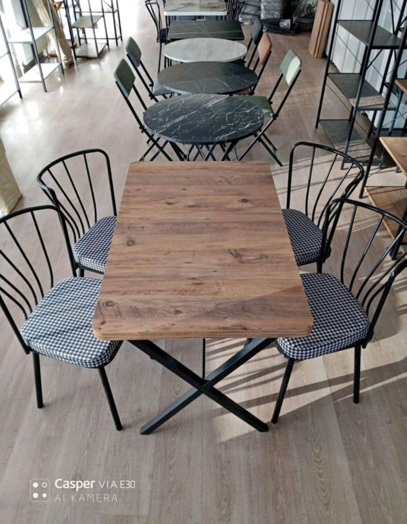 Ahşap Yemek Masası ve Sandalyeler - 7