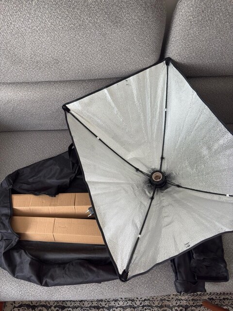 3 Adet Softbox ayaklarıyla beraber