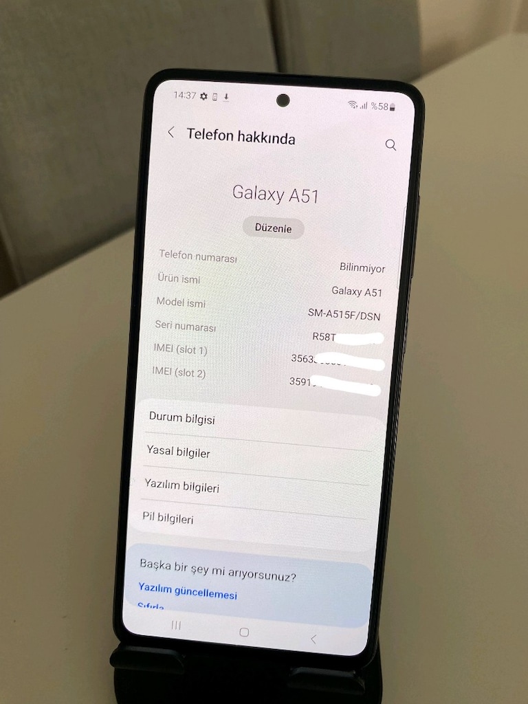 TERTEMİZ SAMSUNG GALAXY A51 TR NFC'Lİ 6+6 12GB RAM 128GB HAFIZA - 10