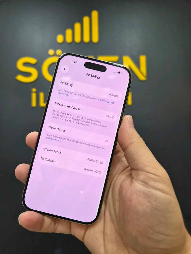 SÖZEN İLETİŞİM İPHONE 15 PRO 128GB PİL 100 KUTU FATURALI TERTEMİZ - 5