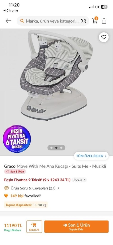 GRACO ANA KUCAĞI-SUİTS ME-MÜZİKLİ TEFONA BAĞLANILIR. - 3