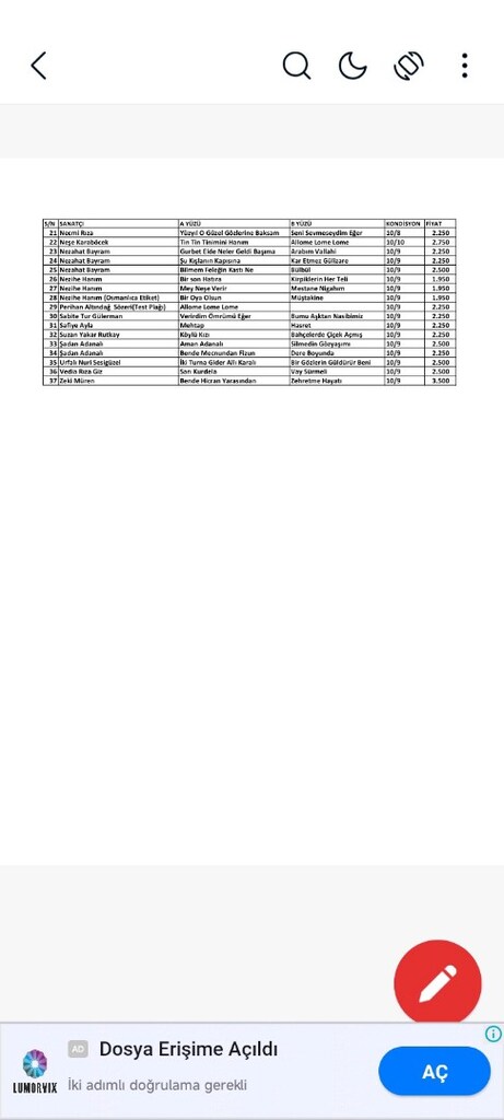 PLAKLAR 33 LP LER 45 LİKLER 78 DEVİR TAŞ PLAKLAKLAR - 7