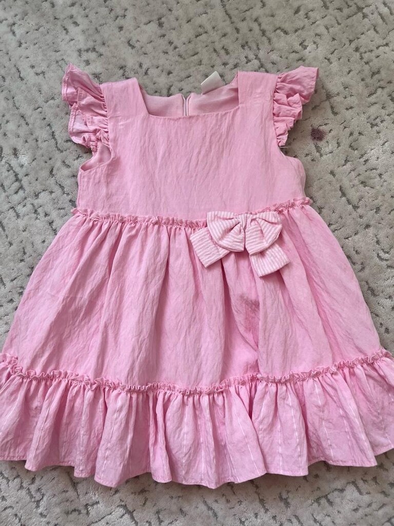 1-2 yaş kız çocuk pembe elbise - 3