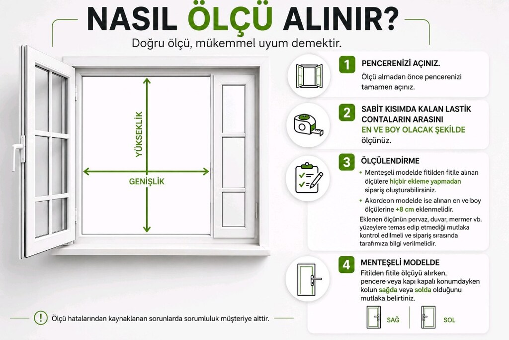 SİNEKLİX Akordeon Sürgülü Pencere Sinekliği | Özel Ölçü | Montajsız - 20