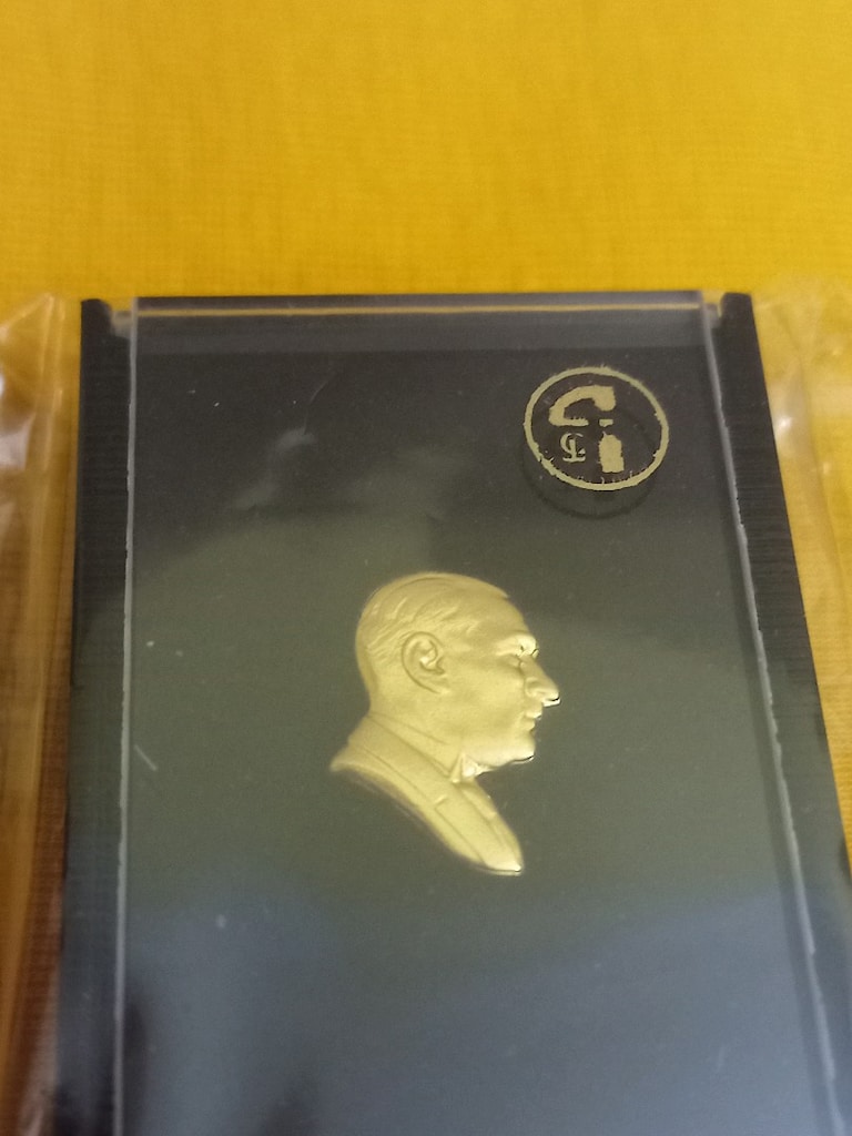 SIFIR Darphane Atatürk Rozet Altın Kaplama Atatürk Broş Koleksiyonluk - 5
