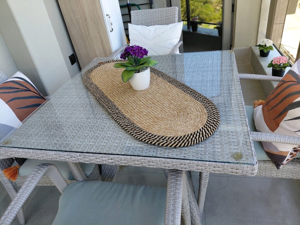 Gerçek raftan balkon masa sandalye takımı - 5