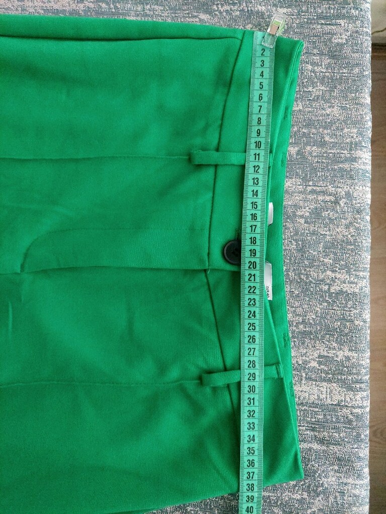 Bayan yeşil renk kumaş pantolon - 8