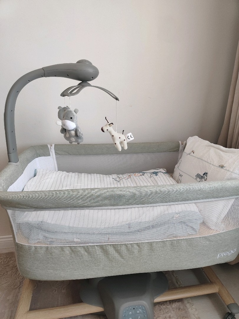 Temiz az kullanılmış yatağıyla birlikte Prego carmela model anne beşik - 2