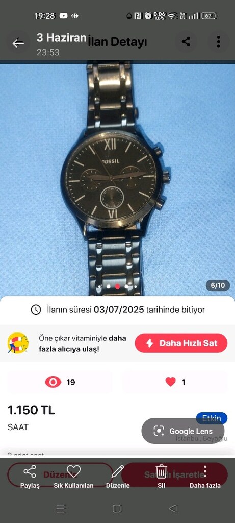 FOSSİL orijinal saat - 3