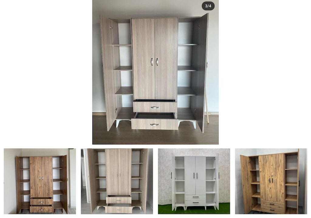 4 kapaklı elbise dolabı xtuqfrpvph - 2