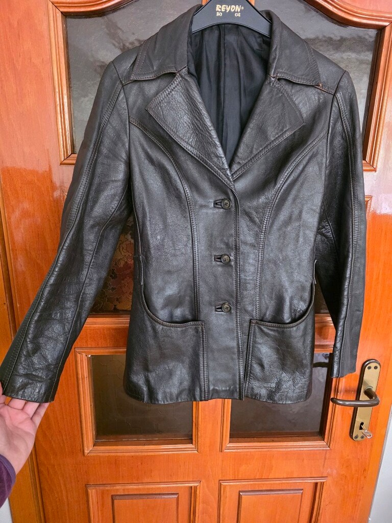 kahverengi vintage deri ceket kusursuz — görsel 17/18