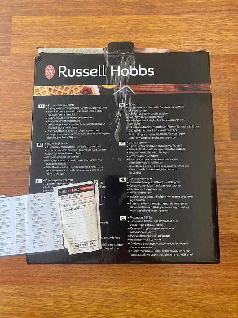 Russell Hobbs Fiesta 3’ü 1 Arada Tost / Waffle / Izgara Makinesi - 5