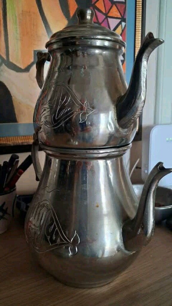 Vintage işlemeli bakır çaydanlık - 2