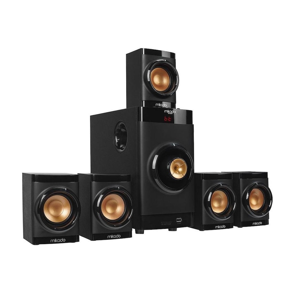 Mikado 5+1 Ses Sistemi USB+SD FM Radyo Bluetooth Özellikli 40W - 5