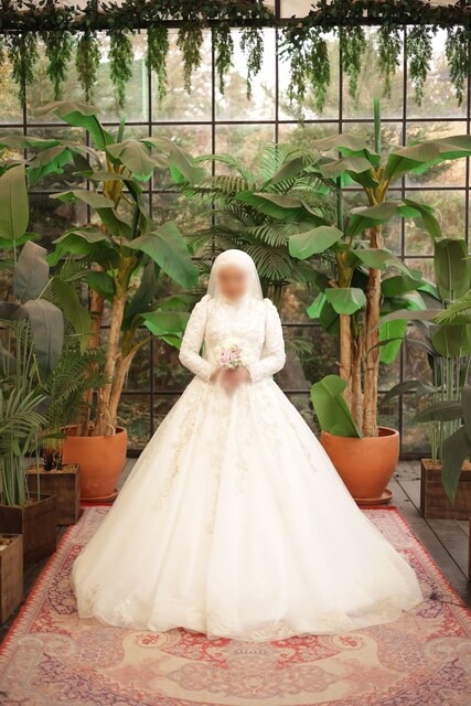 Helen model gelinlik - Taşlı - kapalı - tesettür - yeni -sıfır