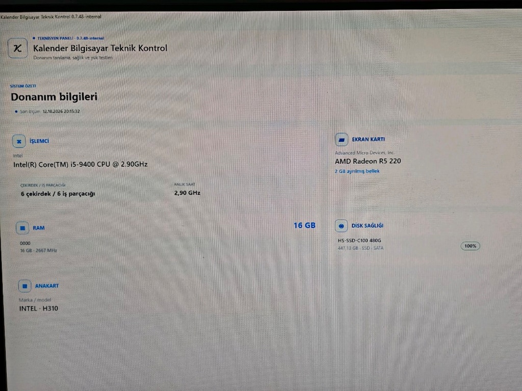 Intel Core i5-9400 16GB RAM 480GB SSD Radeon R5 220 2GB Masaüstü - 3