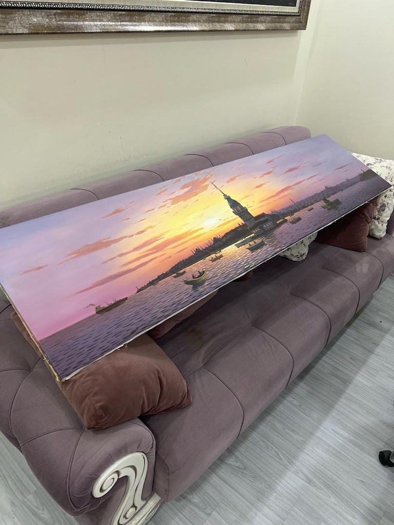 200x50 cm çerçevesiz İstanbul tablo - 2