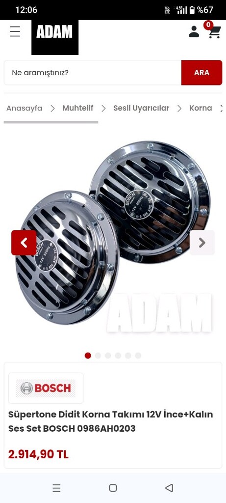 BOSCH BÜYÜK KAFA KORNA 12 VOLT - 5
