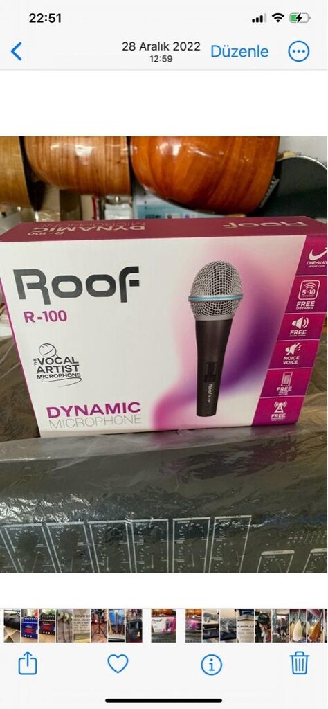 Roof r 100 prof dynamic kanlolu mikrofon