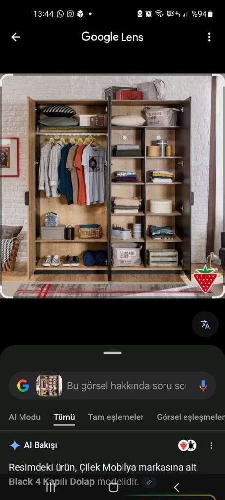 Çilek Black 4 kapılı dolap - 7