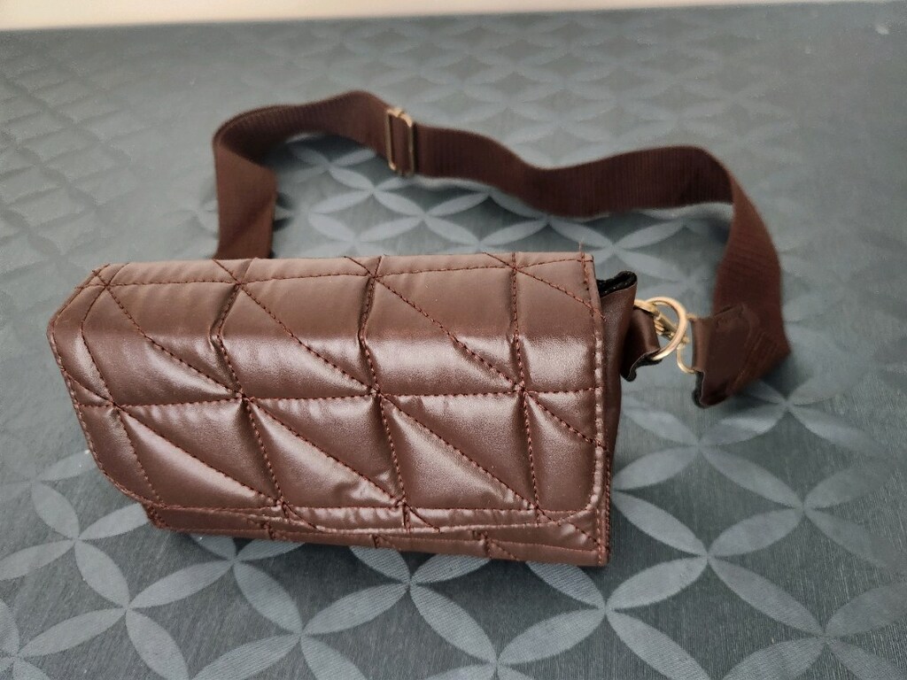 PurpleART Kadın Bordo Kapitone Ayarlanabilir Kolon Askılı Çapraz Omuz - 3