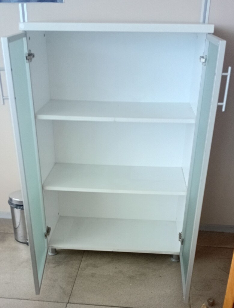 Şık Alimünyum Çerçeveli Camlı Dolap | 3 Raflı Çok Amaçlı | 40x80x120cm - 2