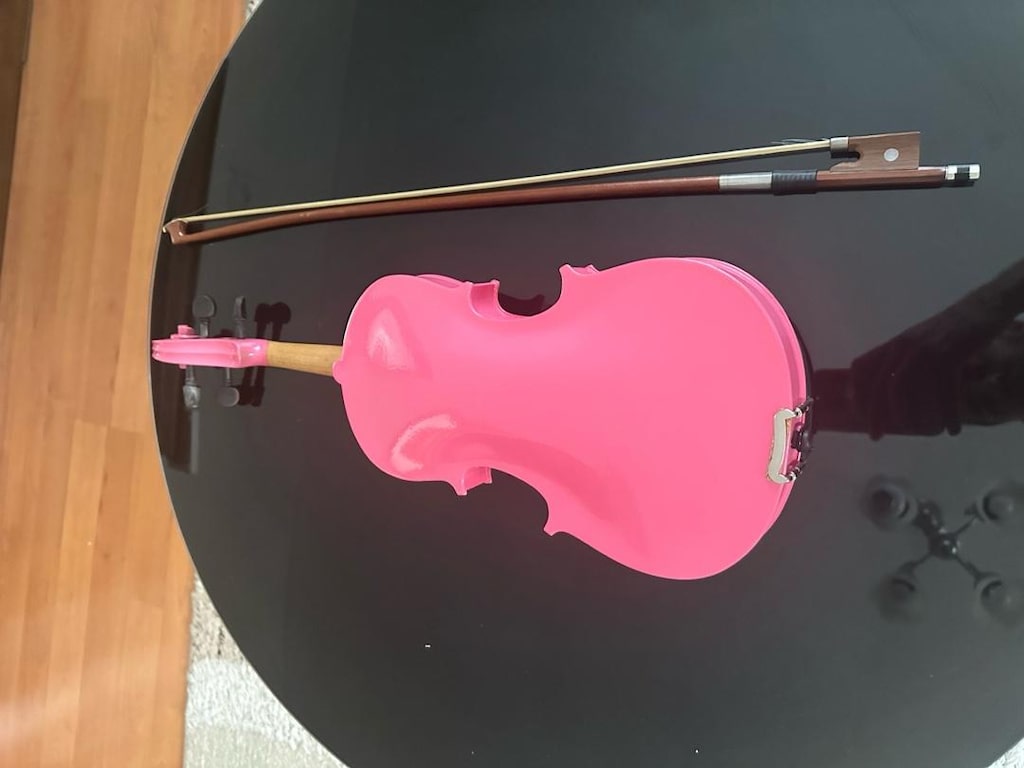 pembe keman seti 1/2 tam boy kutulu ve yaylı - 5