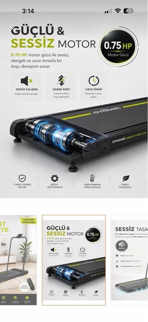 DYNAMIC T500 KATLANABİLİR KOŞU YÜRÜYÜŞ BANDI