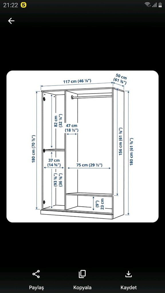 nakliye dahil ikea brimnes aynali dolap - 4