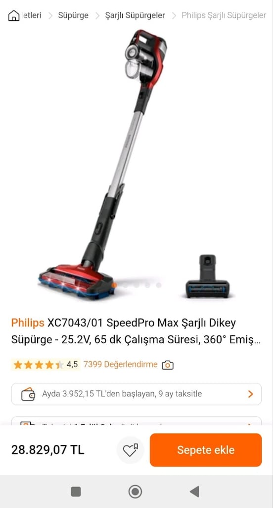Philips XC 7043 dikey Süpürge - 3